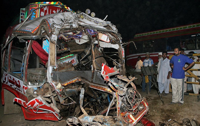 Police say 24 passengers killed in Pakistan bus accident 